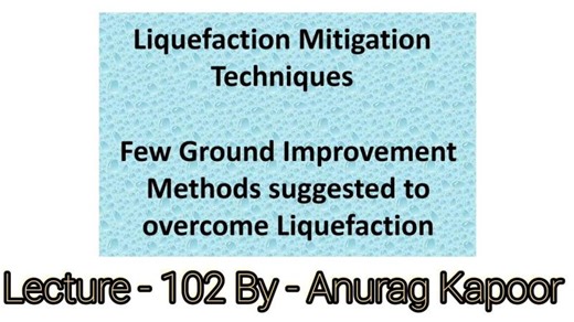 Liquefaction Mitigation Techniques for Earthquake | Anurag Kapoor posted on the topic | LinkedIn