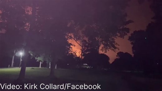 🚨🚨 BREAKINGMassive explosion & raging fire at oil rig near Etoile, Texas (Nacogdoches County). Huge flames lit up the night sky, multiple 911 calls. All workers safely evacuated & accounted for — no fatalities reported so far. Fire ongoing for over an hour; emergency crews on scene. Cause under investigation.6th major energy incident in 5 days?#Etoile #Explosion #Texas #OilRig #EnergyCrisis