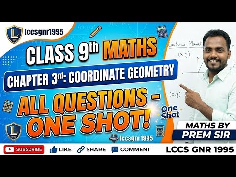 Class 9 Maths Chapter 3 One Shot | Coordinate Geometry Full Chapter in One Video | RBSE & CBSE 2026