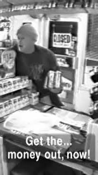 Corner Store Robber Runs away with the cash register #police #robbery