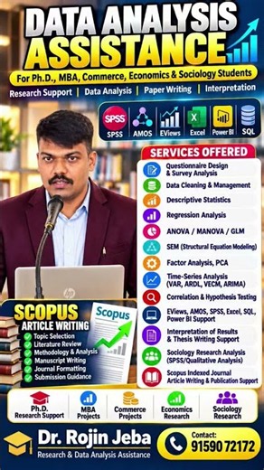 Ph.D. & MBA Data Analysis Support | SPSS, AMOS, EViews | Scopus Article Writing