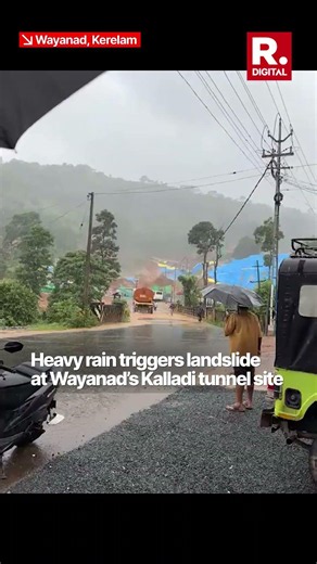 Heavy Rain Triggers Landslide at Wayanad’s Kalladi Tunnel Site