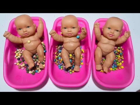 Rainbow Bathtub with M&M Candy | Satisfying ASMR Sound #live #satisfying