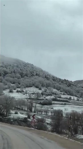 Unexpected Spring Snow on the Mountain Road Breathtaking Drive #mountains #nature #shortvideo #snow