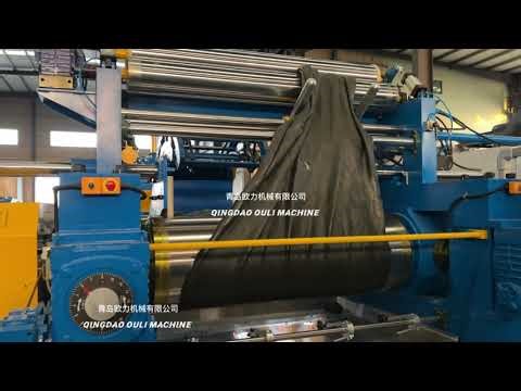 Two roll rubber mixing mill machine with hydraulic stock blender