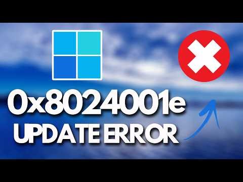 Windows 11 Update Error Code 0x8024001e FIX - NEW 2026