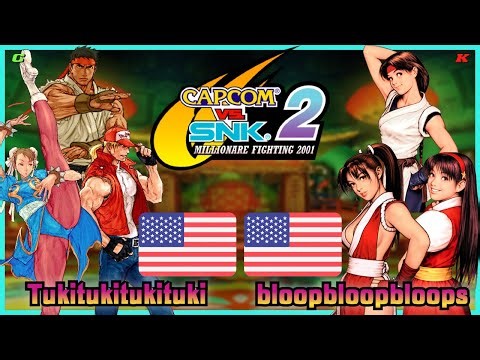 Capcom Vs. SNK 2 || Tukitukitukituki 🇺🇸 VS 🇺🇸 bloopbloopbloops || FLYCAST FIGHTCADE 2