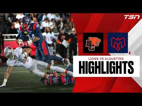 CFL WEEK 14: BC Lions vs. Montreal Alouettes | Full Highlights