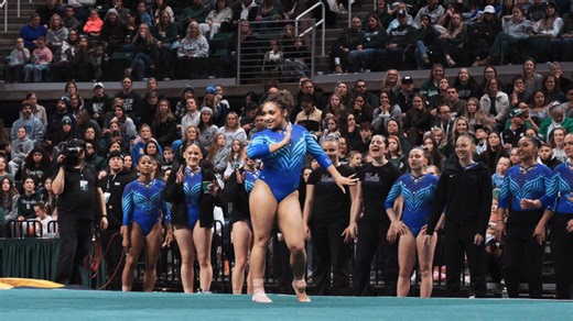 Sydney Barros absolutely served in her floor exercise debut at Michigan State, scoring 9.900! 💃🔥 | UCLA Gymnastics