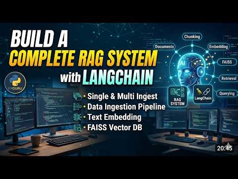 Build a Complete RAG System with LangChain: Embeddings, FAISS & Data Ingestion | ‪@itspyguru‬