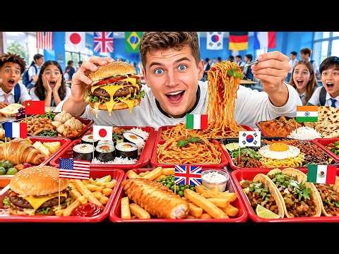 I Tried 50 School Lunch From Every Country (Wait For #1) | Nick DiGiovanni & Max the Meat Guy