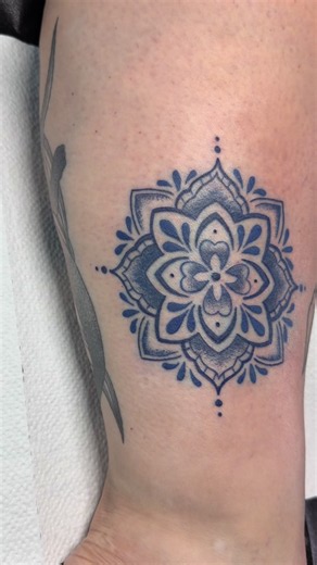 Blue Mandala Tattoo Ideas: Blue Mandala Tattoo Design Inspiration