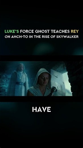 Luke's Force ghost teaches Rey | The Rise of Skywalker