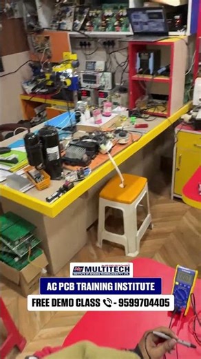 AC PCB Repairing Institute | Live AC PCB Repairing Class | Students Doing PCB Tracing on Board