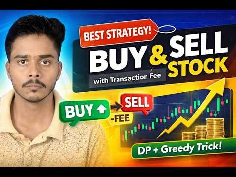 Buy & Sell Stock with Transaction Fee | BEST DP Trick Explained 🚀 | GFG POTD Solution