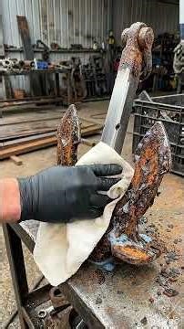 Amazing rust transformation! Watch this rusty metal come back to life 🔥|Ultra-realistic rust removal