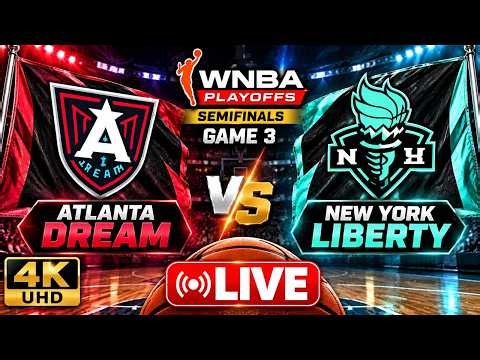 Atlanta Dream vs New York Liberty LIVE | WNBA Semifinals Game 3 | Basketball LIVE Today | 4K UHD