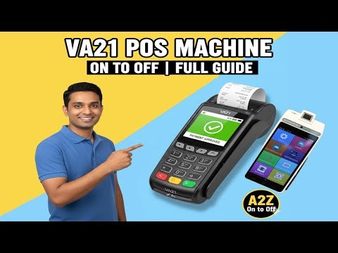 How to use VA21 POS Machine | A2Z On to Off #va21pos #Visiontek #epos #terminal #Eposmachine