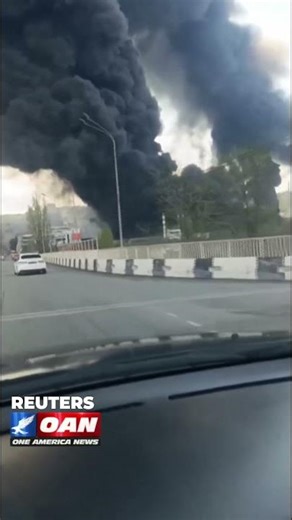 Video shows large blaze at oil refinery in Russia's Tuapse after an Ukrainian drone attack
