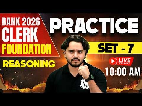 IBPS /SBI /RRB Clerk 2026 | Reasoning Practice Set -7 | Reasoning for Banking Exam | by Vidhu Sir