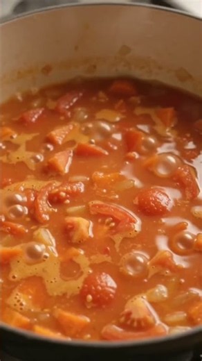 Easy Creamy Tomato Basil Soup 🍅🌿 | Dinner Ideas #3 | #shorts #foodie #dinner
