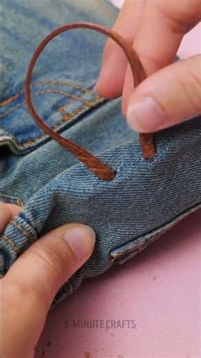 Wallet DIY from old jeans 👖 #5MinuteBeat