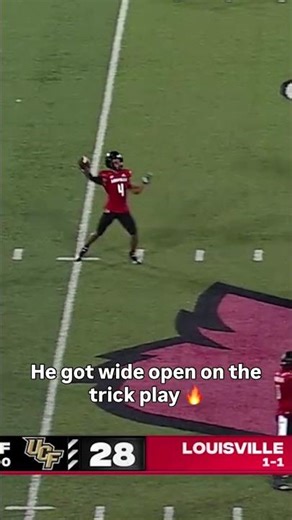 Double pass touchdown 🥶 #louisville #accfootball #collegefootball