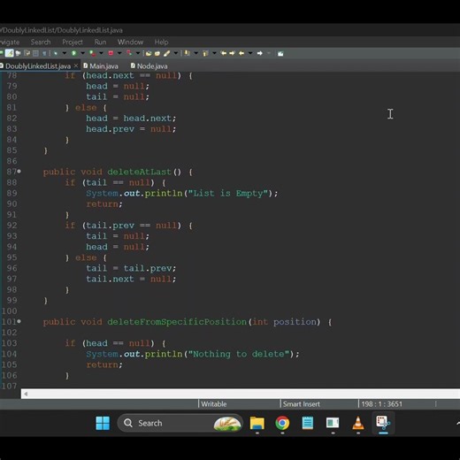 DoublyLinkedList.java || DoublyLinkedList Class of Doubly Linked List in 60 Seconds! 🚀