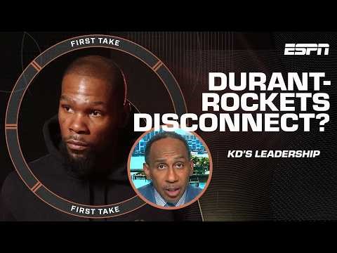 Kevin Durant-Rockets DISCONNECT?! ⛓️‍💥 Stephen A. & Perk's thoughts on KD's leadership | First Take