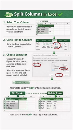 Split & Merge Columns in Excel | Quick Excel Tutorial for Beginners