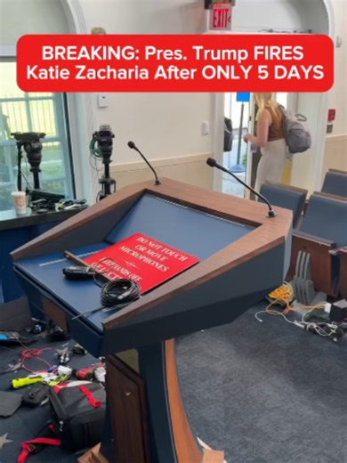 BREAKING: Katie Zacharia is OUT as White House Press Secretary after her one and only DISASTER briefing. Our @lukeradelshares the timeline on how it happened and what comes next.