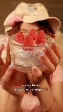 🍓 A Strawberry Pamper Sesh✨ #asmr #asmrskincare #asmrfacial