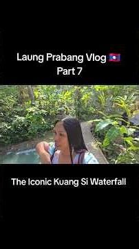 The iconic Kuang Si Waterfall of Luang Prabang, Laos #LuangPrabang #kuangsiwaterfalls
