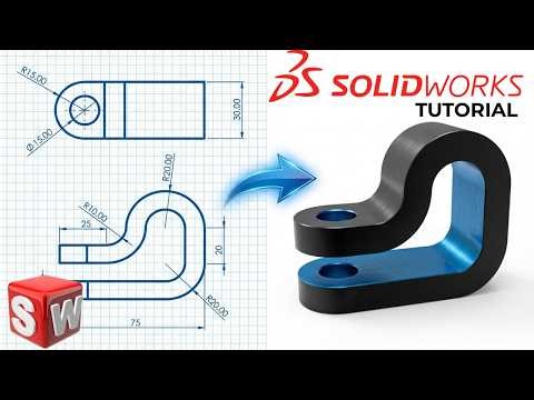 Solidworks Tutorial for Absolute Beginners - Thins Extrude and Full Round Fillet (#12)