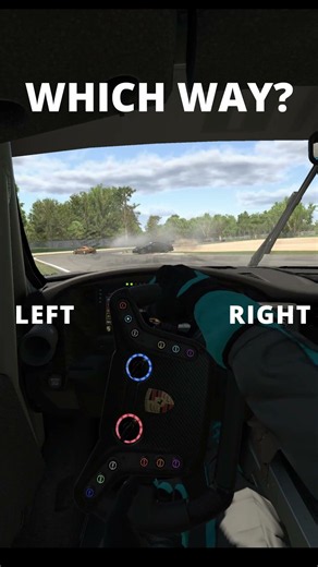 Which line wins at Imola first chicane #iRacing #Porsche #SimRacing