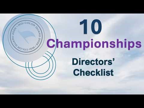 2026 WGI Color Guard Education - Directors' Checklist for Championships