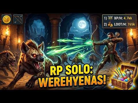 Tibia Global CAM - RP SOLO 4 7kk XPH e 765k PROFIT! A Melhor Hunt para Royal Paladin