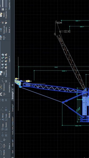 #Dynamic Crane Animation in AutoCAD 🔥 Full Motion Design