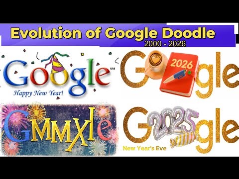 Evolution of New Year's Google Doodles
