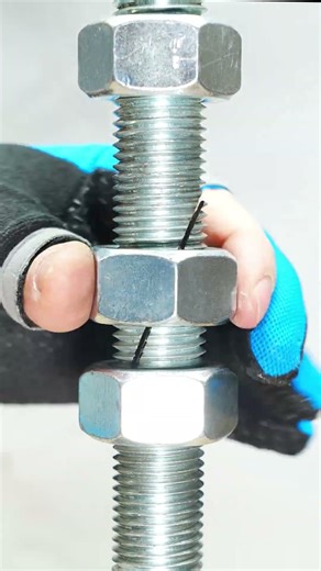 Maximum Strength Rod Extension: The 3-Nut Coupling Trick! #shorts #lifehack #diy