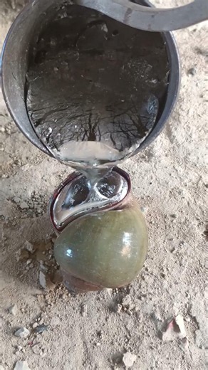 Casting Aluminum Snail Shell From Scrap Metal #shorts #satisfying