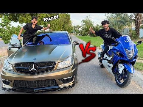 VAMPO MERCEDES VS HEAVY BIKE HAYABUSA DRAG RACE!
