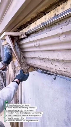 Traditional Wall Molding Technique Using Wooden Template – Satisfying Construction Art!