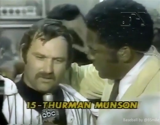 Bill White interviews New York #Yankees captain Thurman Munson in the Yankee Stadium locker room after winning the 1977 World Series! Happy 92nd Birthday Bill White! ⚾️ #MLB #Baseball #NYY #RepBX #History | Baseball by BSmile
