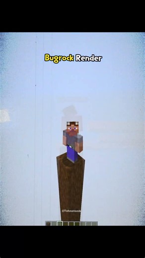 Minecraft Bedrock Render vs Java Render Moment