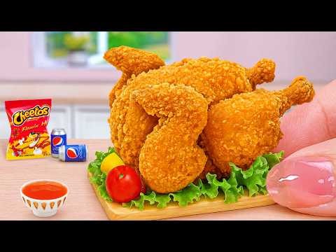 Tiny Real Minecraft Chicken 😍 How To Make Crispy Lava Chicken Recipe 🍗 Tina Mini Cooking