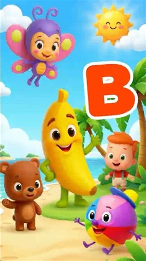 🎵 Letter B — All 5 Friends in One Short | Letter B Song | ABC for Kids | Scoopy Cap