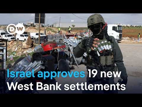 International condemnation for Israel's new settlement plans for the West Bank | DW News