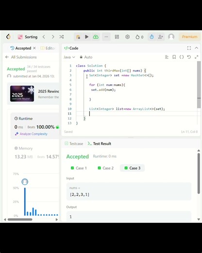 Third Maximum Number |LeetCode 414| Java |Array Solution #coding #java #programming #leetcode