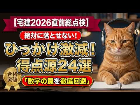【宅建2026直前】ひっかけ激減！「数字の罠！絶対に外せない得点源24選」最終チェックリスト＆超頻出数字総点検【聞き流し】